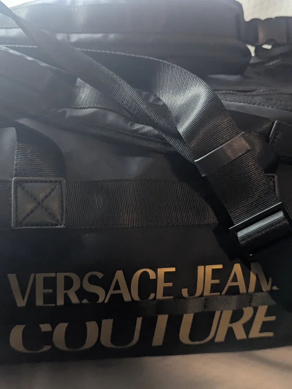 Versace Travel Bag With Multiple Strap Configuration